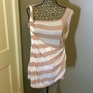 L.A.M.B. Yarn Dyed Striped Tank Top Sleeveless Med